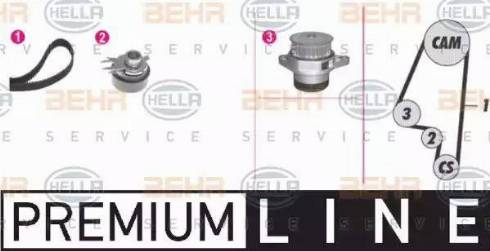 BEHR HELLA Service 8MP 376 812-831 - Водяной насос + комплект зубчатого ремня ГРМ mashina-shop.ru