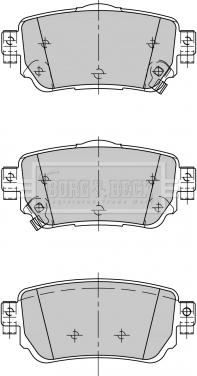 Borg & Beck BBP2498 - Тормозные колодки, дисковые, комплект mashina-shop.ru