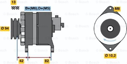 BOSCH 6 033 GB5 007 - Генератор mashina-shop.ru