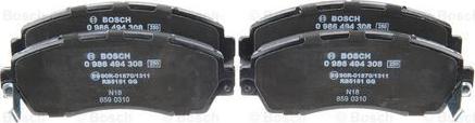 BOSCH 0 986 494 308 - Тормозные колодки, дисковые, комплект mashina-shop.ru