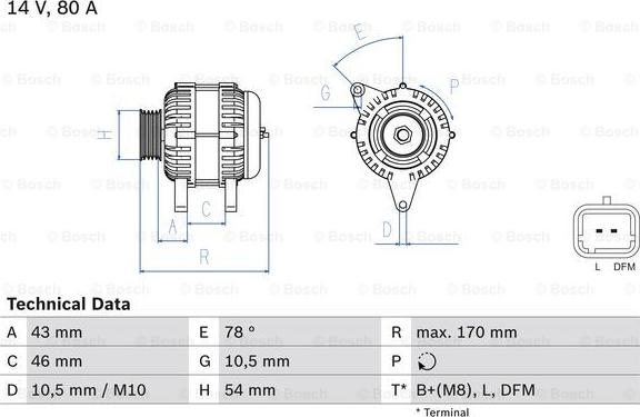 BOSCH 0 986 049 410 - Генератор mashina-shop.ru