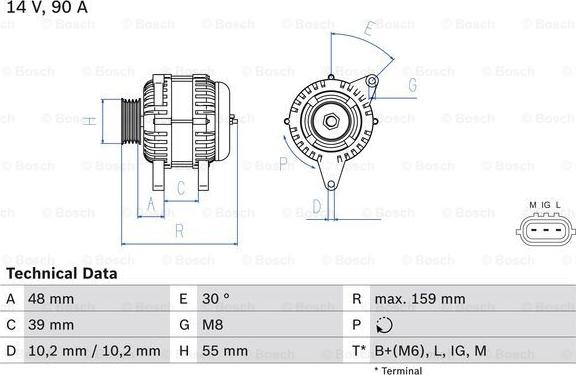 BOSCH 0 986 049 211 - Генератор mashina-shop.ru