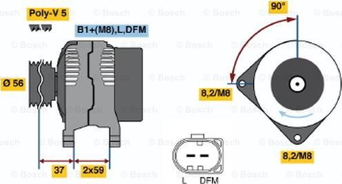 BOSCH 0 986 044 850 - Генератор mashina-shop.ru