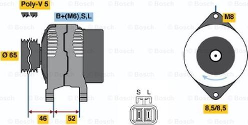 BOSCH 0 986 044 811 - Генератор mashina-shop.ru