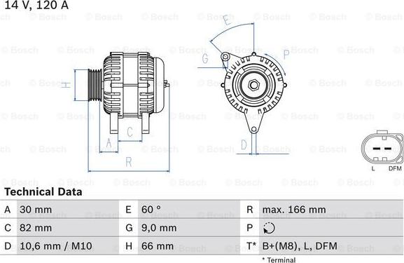 BOSCH 0 986 044 330 - Генератор mashina-shop.ru