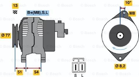 BOSCH 0 986 045 951 - Генератор mashina-shop.ru