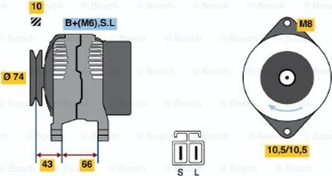 BOSCH 0 986 045 501 - Генератор mashina-shop.ru