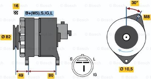 BOSCH 0 986 045 001 - Генератор mashina-shop.ru