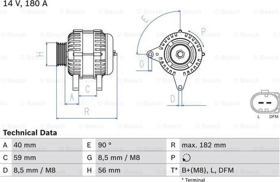 BOSCH 0 986 045 340 - Генератор mashina-shop.ru