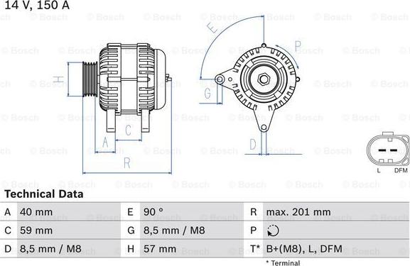 BOSCH 0 986 045 360 - Генератор mashina-shop.ru