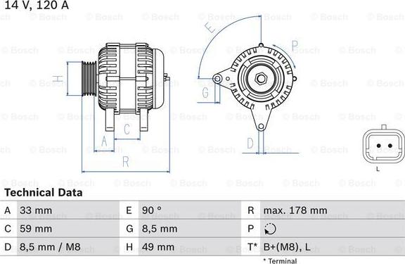 BOSCH 0 986 045 241 - Генератор mashina-shop.ru