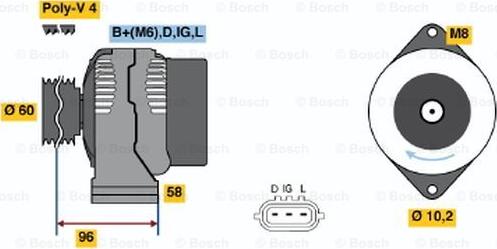 BOSCH 0 986 045 781 - Генератор mashina-shop.ru