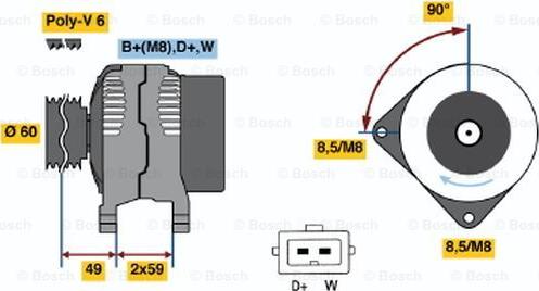 BOSCH 0 986 046 460 - Генератор mashina-shop.ru