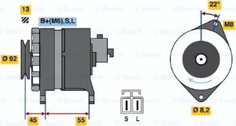 BOSCH 0 986 046 401 - Генератор mashina-shop.ru