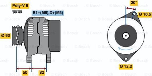 BOSCH 0 986 046 480 - Генератор mashina-shop.ru