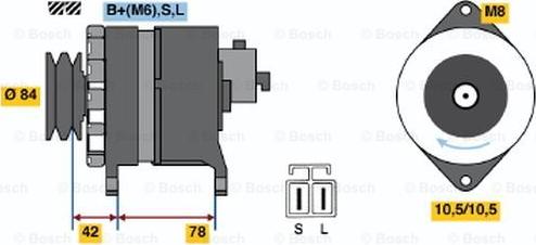 BOSCH 0 986 046 431 - Генератор mashina-shop.ru