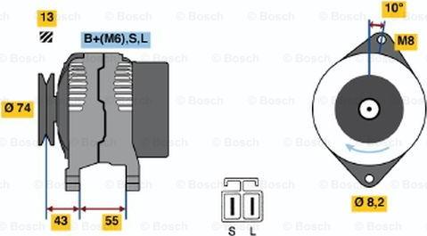 BOSCH 0 986 040 481 - Генератор mashina-shop.ru