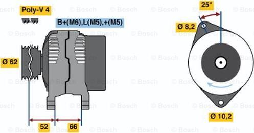 BOSCH 0 986 040 061 - Генератор mashina-shop.ru