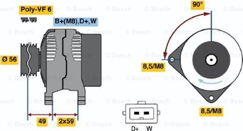 BOSCH 0 986 040 860 - Генератор mashina-shop.ru