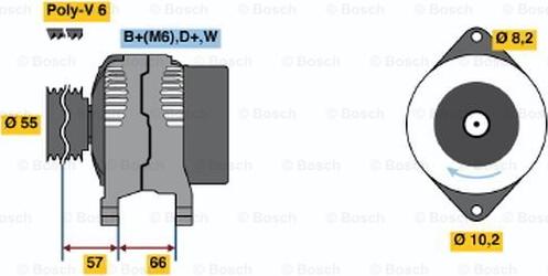 BOSCH 0 986 041 351 - Генератор mashina-shop.ru