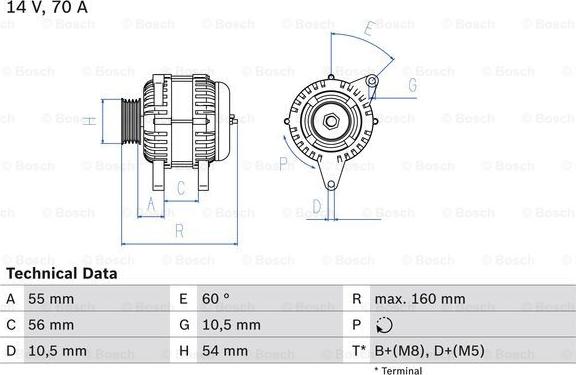 BOSCH 0 986 041 240 - Генератор mashina-shop.ru