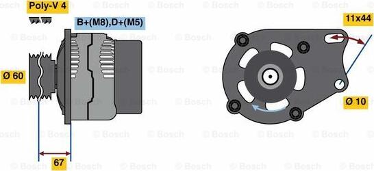 BOSCH 0 986 048 541 - Генератор mashina-shop.ru