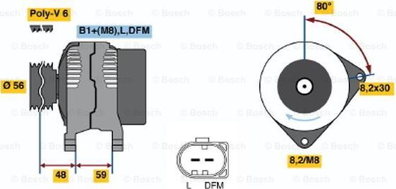 BOSCH 0 986 048 160 - Генератор mashina-shop.ru