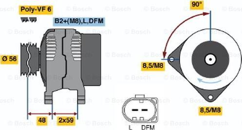 BOSCH 0 986 048 180 - Генератор mashina-shop.ru