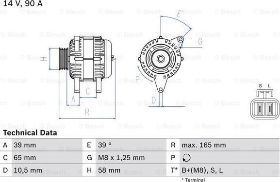 BOSCH 0 986 042 680 - Генератор mashina-shop.ru