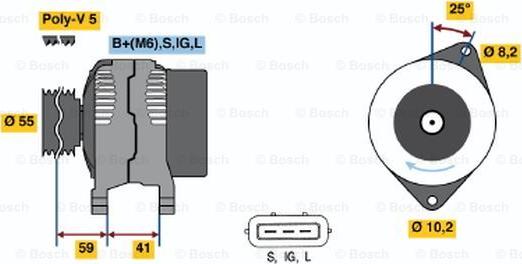 BOSCH 0 986 042 331 - Генератор mashina-shop.ru