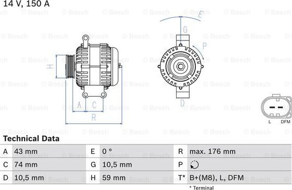 BOSCH 0 986 047 910 - Генератор mashina-shop.ru