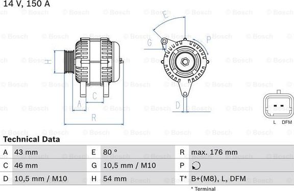 BOSCH 0 986 047 360 - Генератор mashina-shop.ru