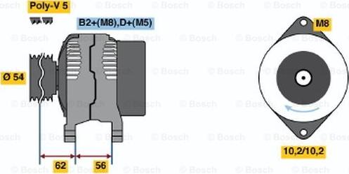 BOSCH 0 986 047 310 - Генератор mashina-shop.ru