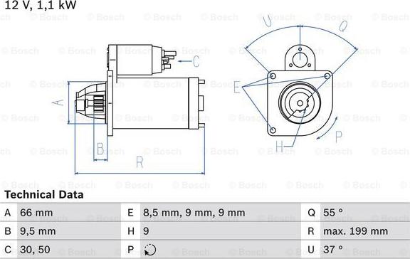 BOSCH 0 986 019 930 - Стартер mashina-shop.ru