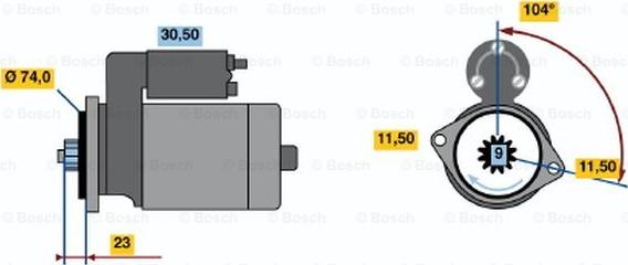 BOSCH 0 986 014 451 - Стартер mashina-shop.ru