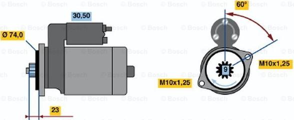 BOSCH 0 986 014 511 - Стартер mashina-shop.ru