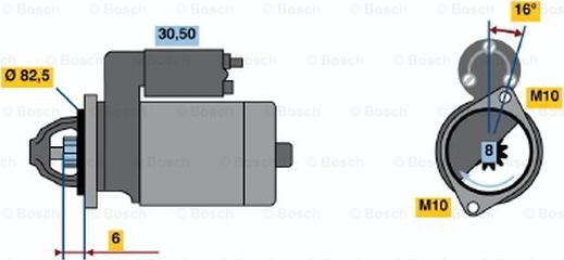 BOSCH 0 986 014 201 - Стартер mashina-shop.ru