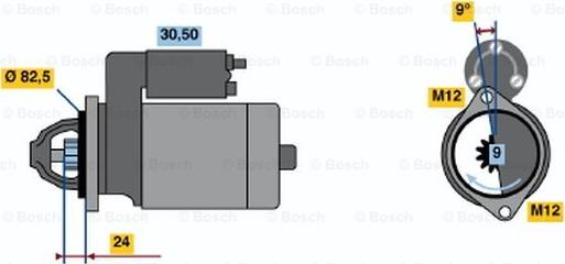 BOSCH 0 986 015 540 - Стартер mashina-shop.ru