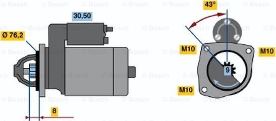 BOSCH 0 986 015 230 - Стартер mashina-shop.ru