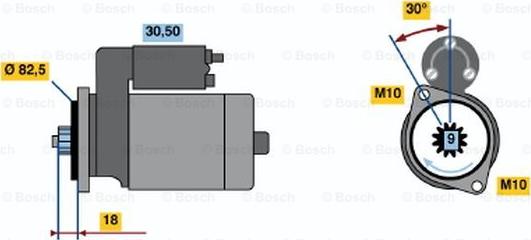 BOSCH 0 986 015 791 - Стартер mashina-shop.ru