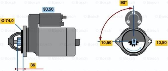 BOSCH 0 986 015 781 - Стартер mashina-shop.ru