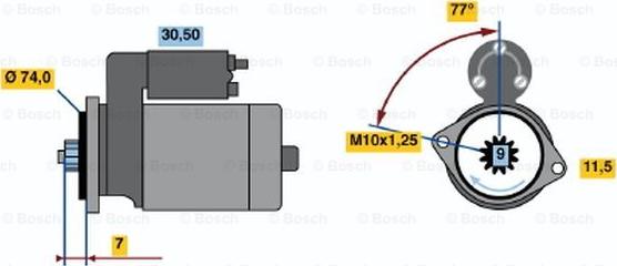 BOSCH 0 986 016 441 - Стартер mashina-shop.ru