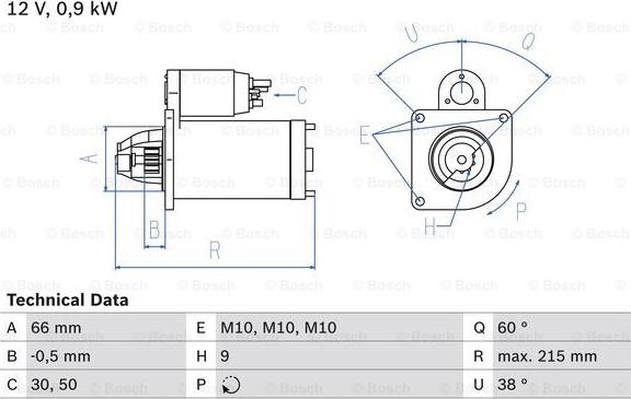 BOSCH 0 986 016 600 - Стартер mashina-shop.ru