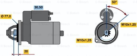 BOSCH 0 986 016 001 - Стартер mashina-shop.ru