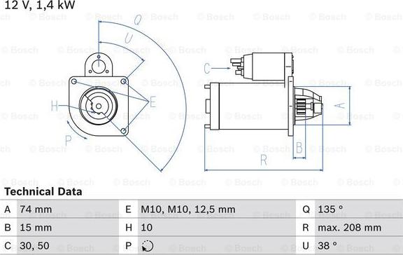 BOSCH 0 986 016 011 - Стартер mashina-shop.ru