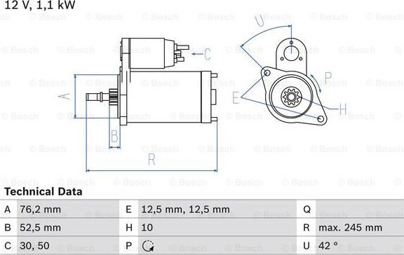 BOSCH 0 986 016 300 - Стартер mashina-shop.ru