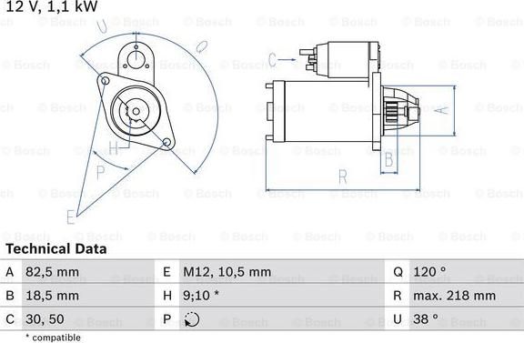 BOSCH 0 986 016 280 - Стартер mashina-shop.ru