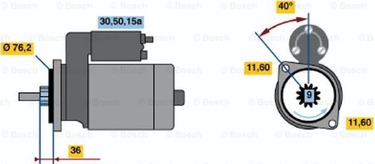 BOSCH 0 986 016 230 - Стартер mashina-shop.ru