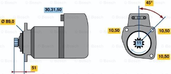 BOSCH 0 986 011 520 - Стартер mashina-shop.ru