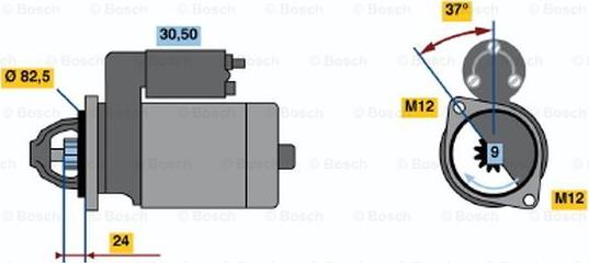 BOSCH 0 986 011 090 - Стартер mashina-shop.ru